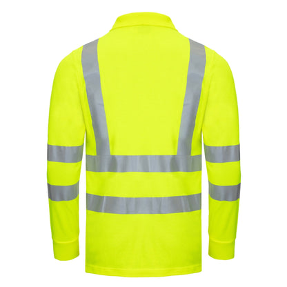 NITRAS MOTION TEX VIZ, poloshirt met lange mouwen en hoge zichtbaarheid