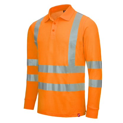 NITRAS MOTION TEX VIZ, poloshirt met lange mouwen en hoge zichtbaarheid