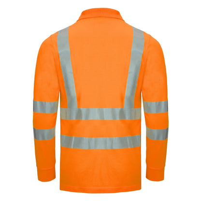 NITRAS MOTION TEX VIZ, poloshirt met lange mouwen en hoge zichtbaarheid