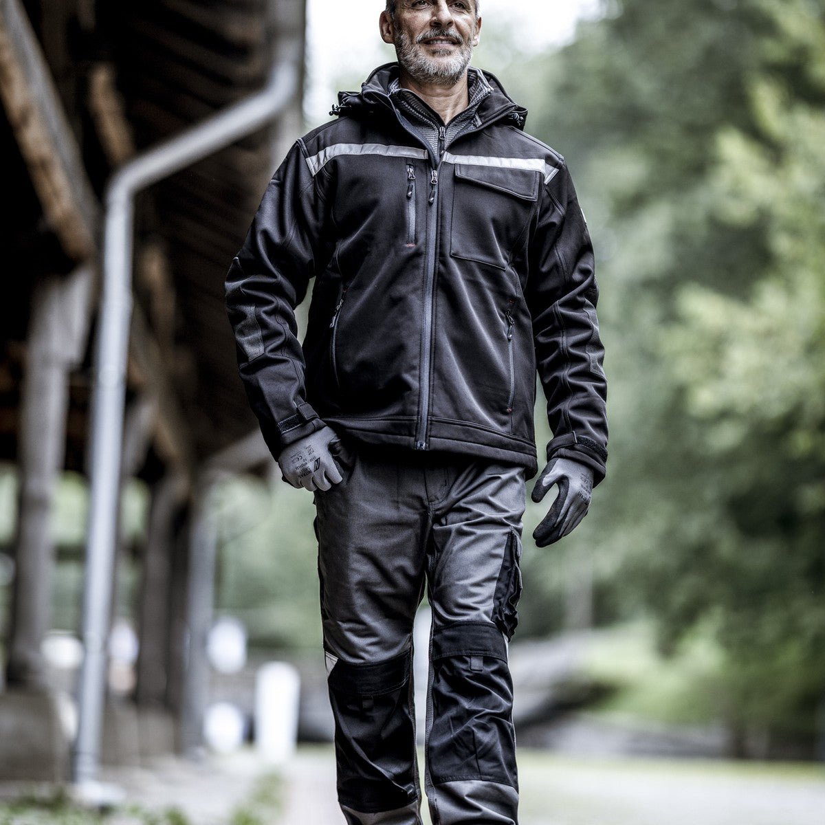 NITRAS MOTION TEX PLUS, softshell jas, zwart