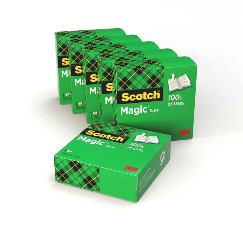 Scotch® Magic™ onzichtbare tape, 6 rollen, 19 mm x 33 m | Pak (6 rollen)