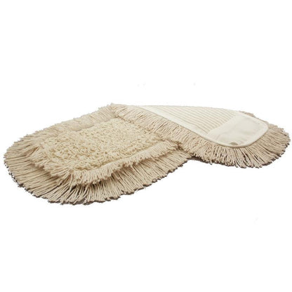 De TASKI Multi Mop Special (5 stuks) van Diversey Deutschland GmbH & Co. OHG is een beige, rechthoekige reinigingsmop met franjerand - ideaal voor de professionele vloerreiniging.