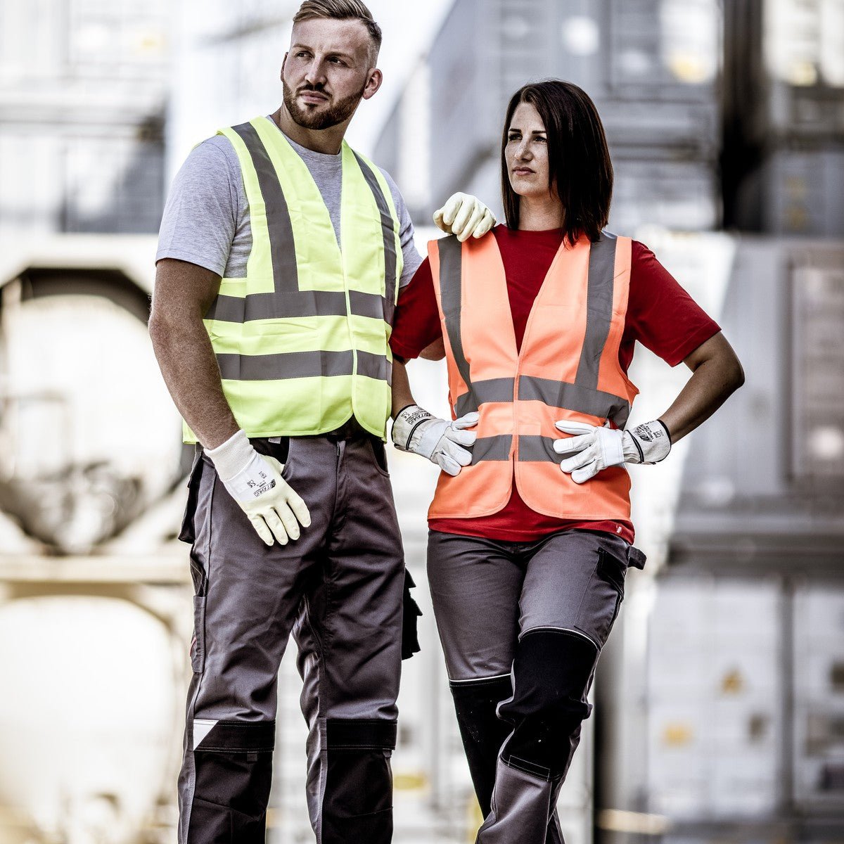 NITRAS hoge zichtbaarheidsvest, neongeel, EN ISO 13688, EN ISO 20471 Polyester: 100% | Pak (1 stuk)