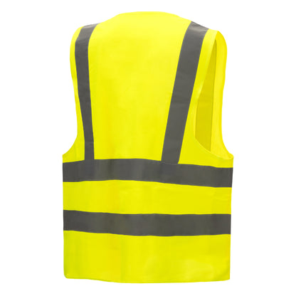 NITRAS hoge zichtbaarheidsvest, neongeel, EN ISO 13688, EN ISO 20471 Polyester: 100% | Pak (1 stuk)