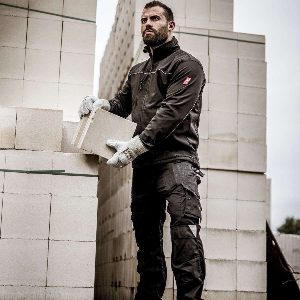 NITRAS MOTION TEX LIGHT, softshell jas, zwart