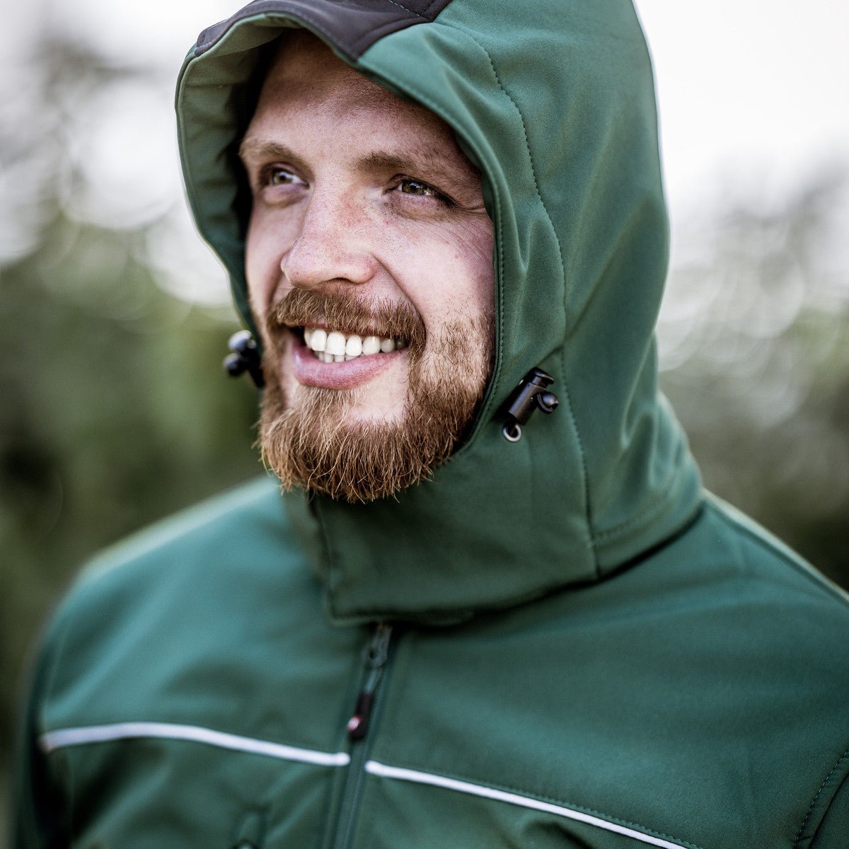 NITRAS afneembare capuchon, groen/zwart, OEKO-TEX polyester: 94%; Elastaan: 6% | Pak (1 stuk)