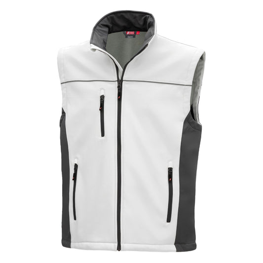 NITRAS MOTION TEX LIGHT, softshell vest, wit/grijs