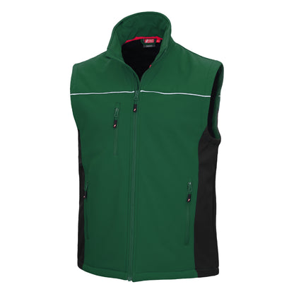 NITRAS MOTION TEX LIGHT, softshell vest, groen/zwart