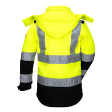 NITRAS MOTION TEX KIDS, high-visibility softshell jas, neon geel/zwart