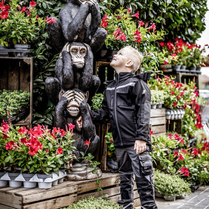 NITRAS MOTION TEX KIDS, softshell jas, zwart