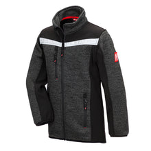 NITRAS MOTION TEX KIDS, gebreid softshell jack, zwart