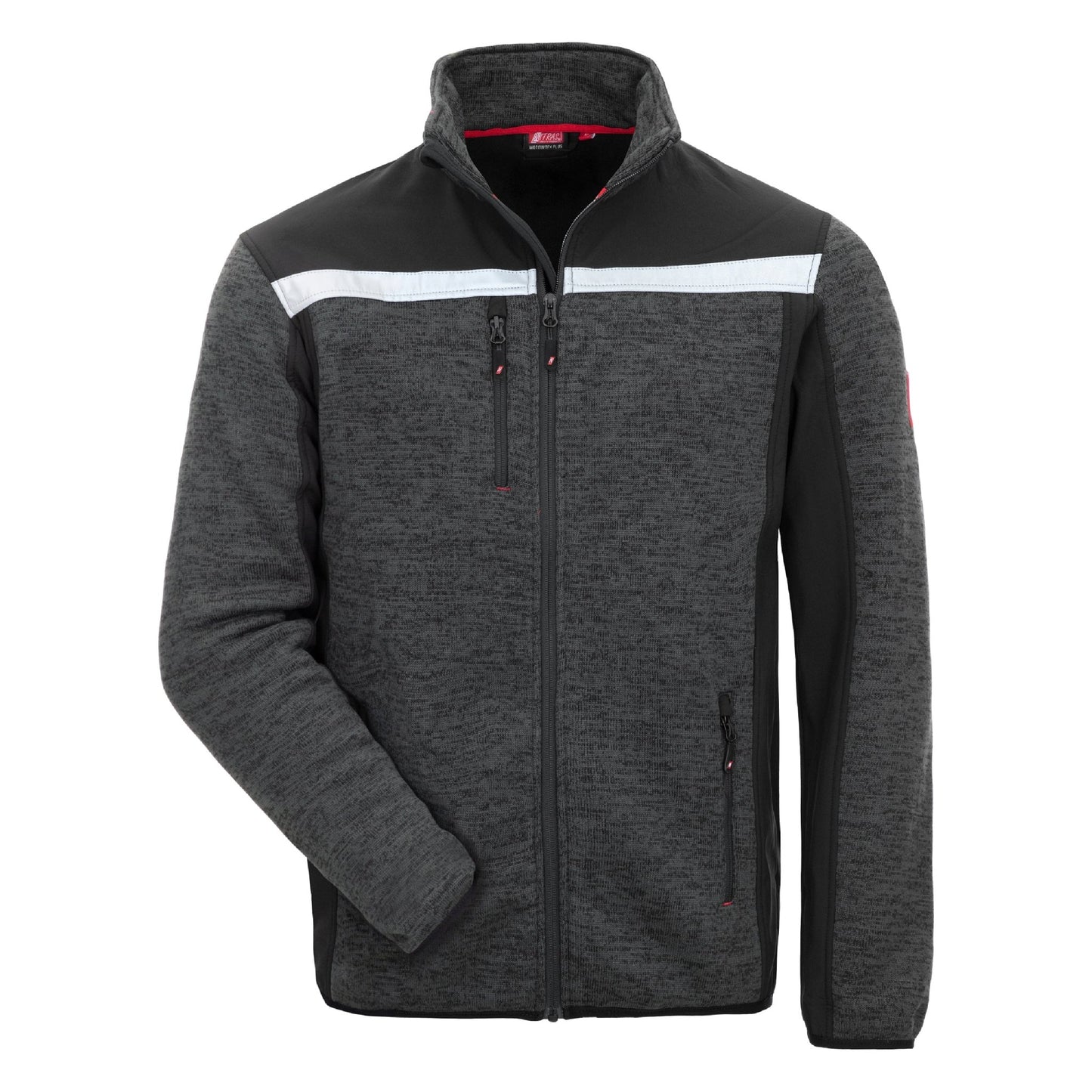 NITRAS MOTION TEX PLUS, gebreid softshelljack, zwart