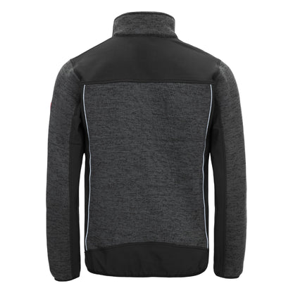 NITRAS MOTION TEX PLUS, gebreid softshelljack, zwart
