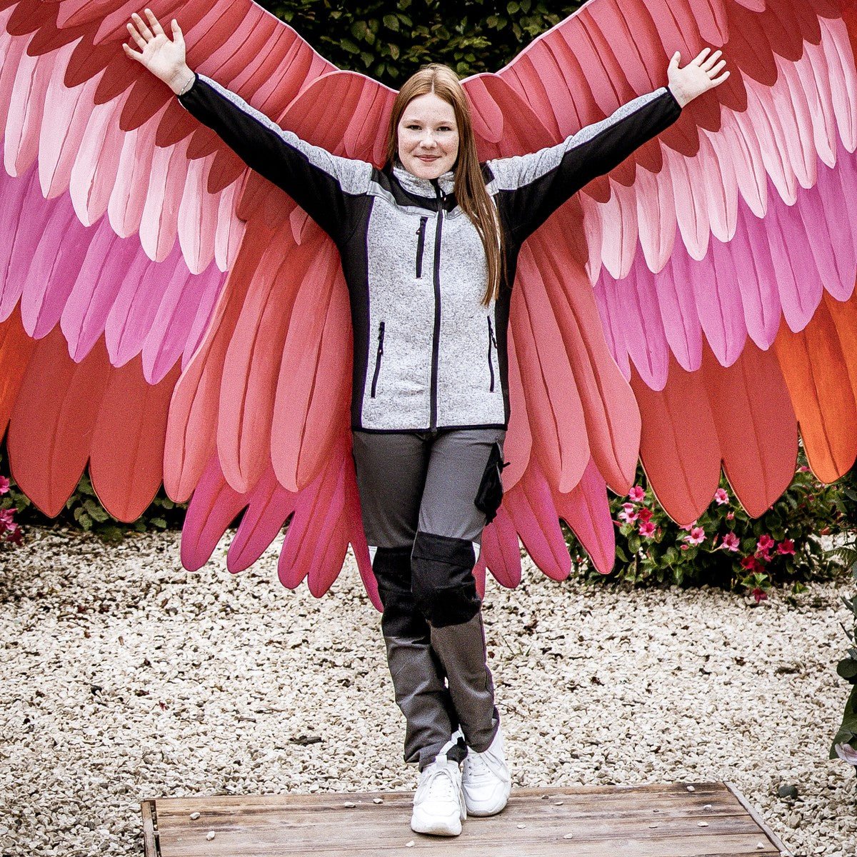 NITRAS MOTION TEX KIDS, gebreid softshell jack, lichtgrijs/zwart