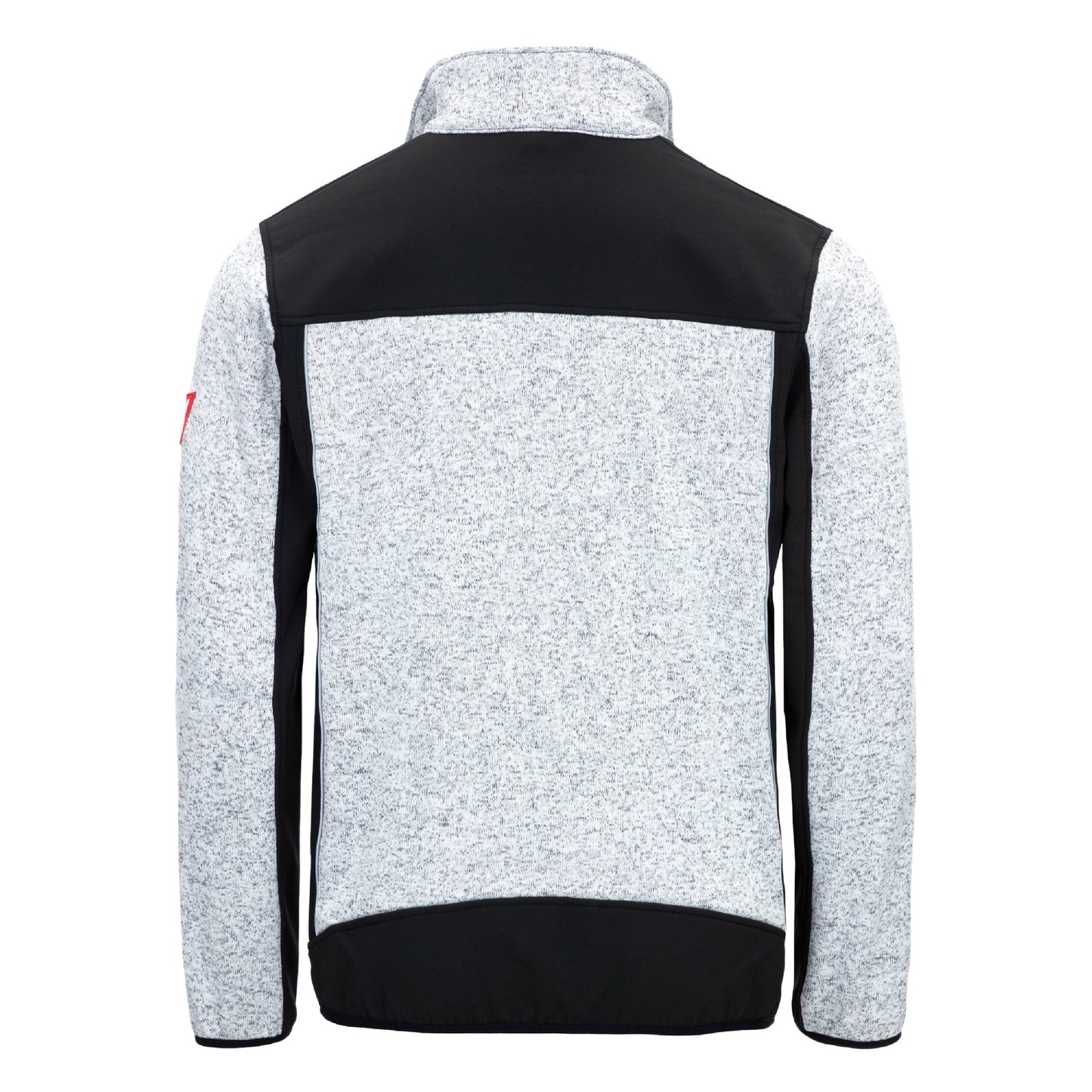 NITRAS MOTION TEX PLUS, gebreid softshell jack, lichtgrijs/zwart