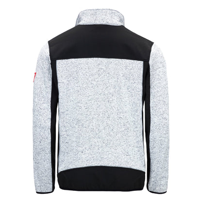 NITRAS MOTION TEX PLUS, gebreid softshell jack, lichtgrijs/zwart