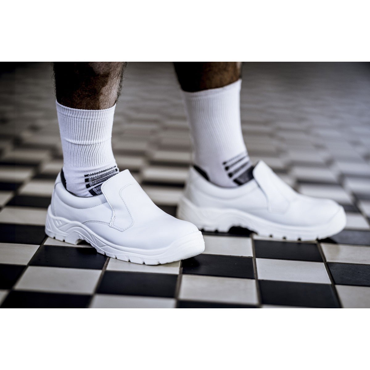 NITRAS CLEAN STEP SL, S2 veiligheidsslippers, wit