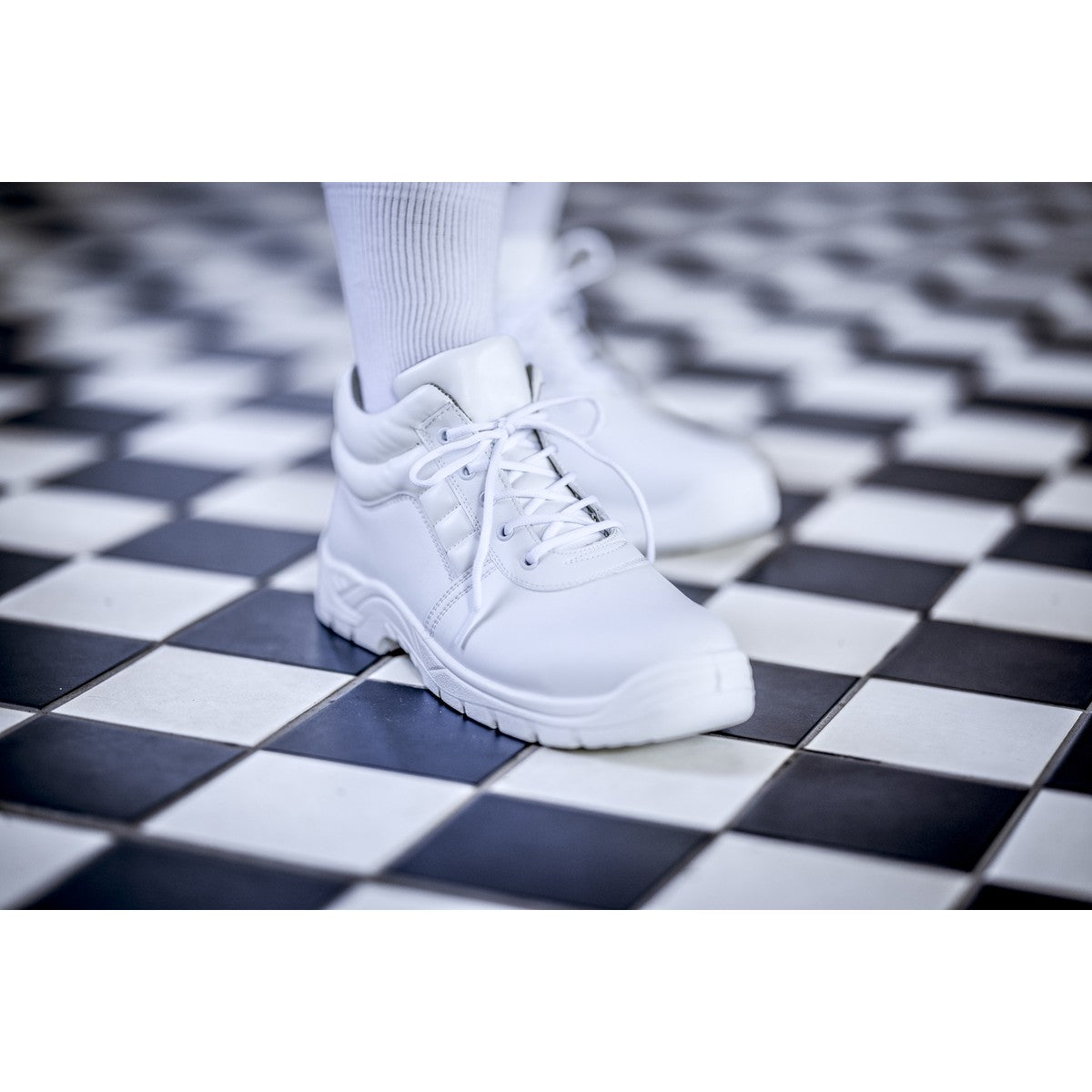 NITRAS CLEAN STEP MID, S2 veiligheidslaarzen, halfhoog, wit