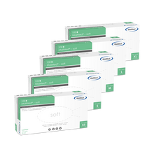 MaiMed-zachte latex onderzoekshandschoenen, niet-steriel, gepoederd, 100 stuks/doos