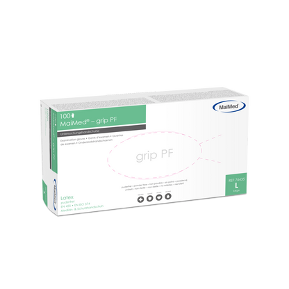 MaiMed-grip PF, niet-steriele, poedervrije latex onderzoekshandschoenen