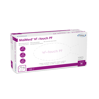 MaiMed vi-touch vinyl wegwerphandschoenen, poedervrij, 100 stuks/doos