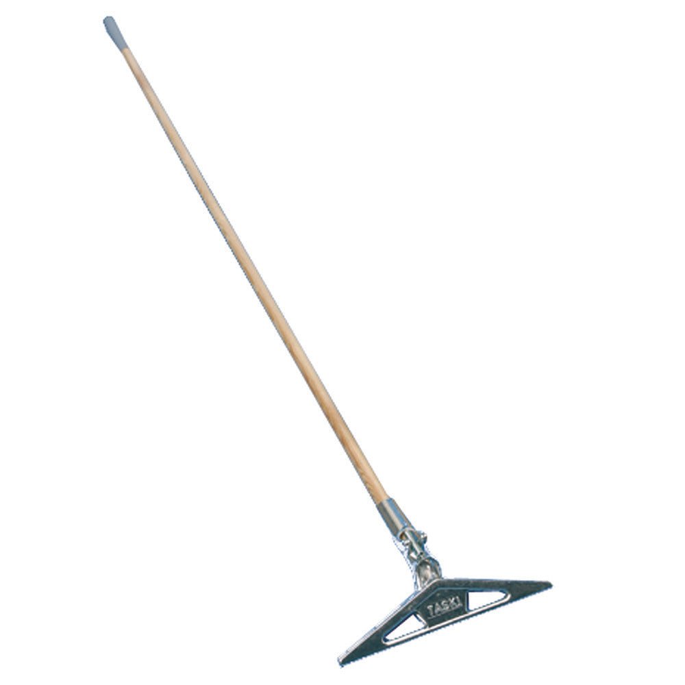 De sponsklem 40 cm van Diversey Deutschland GmbH & Co. OHG met houten steel is perfect voor het aanbrengen van wassen, emulsies en dispersies op harde vloeren. De verpakking bevat 1 stuk.