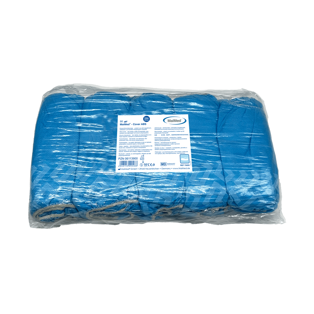 MaiMed-Cover ABS overschoenen wegwerpoverschoenen van PP, blauw, 50 stuks/pak. | Pak (50 stuks)