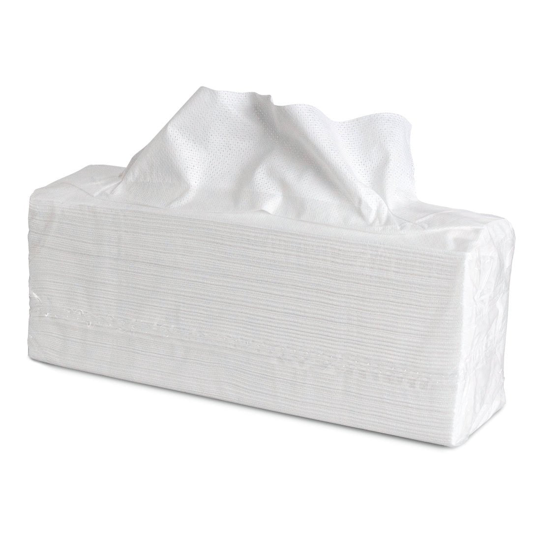 Een rechthoekige, in kunststof verpakte verpakking Nölle Profi Brush Hygiene Allround-Dagdoek (38x42 cm, 500 stuks) met een uitstekend doekje. De halftransparante verpakking toont de gestapelde doeken binnenin. Merk: Nölle Profi Brush Borstel- & Penseeltechniek e.K.