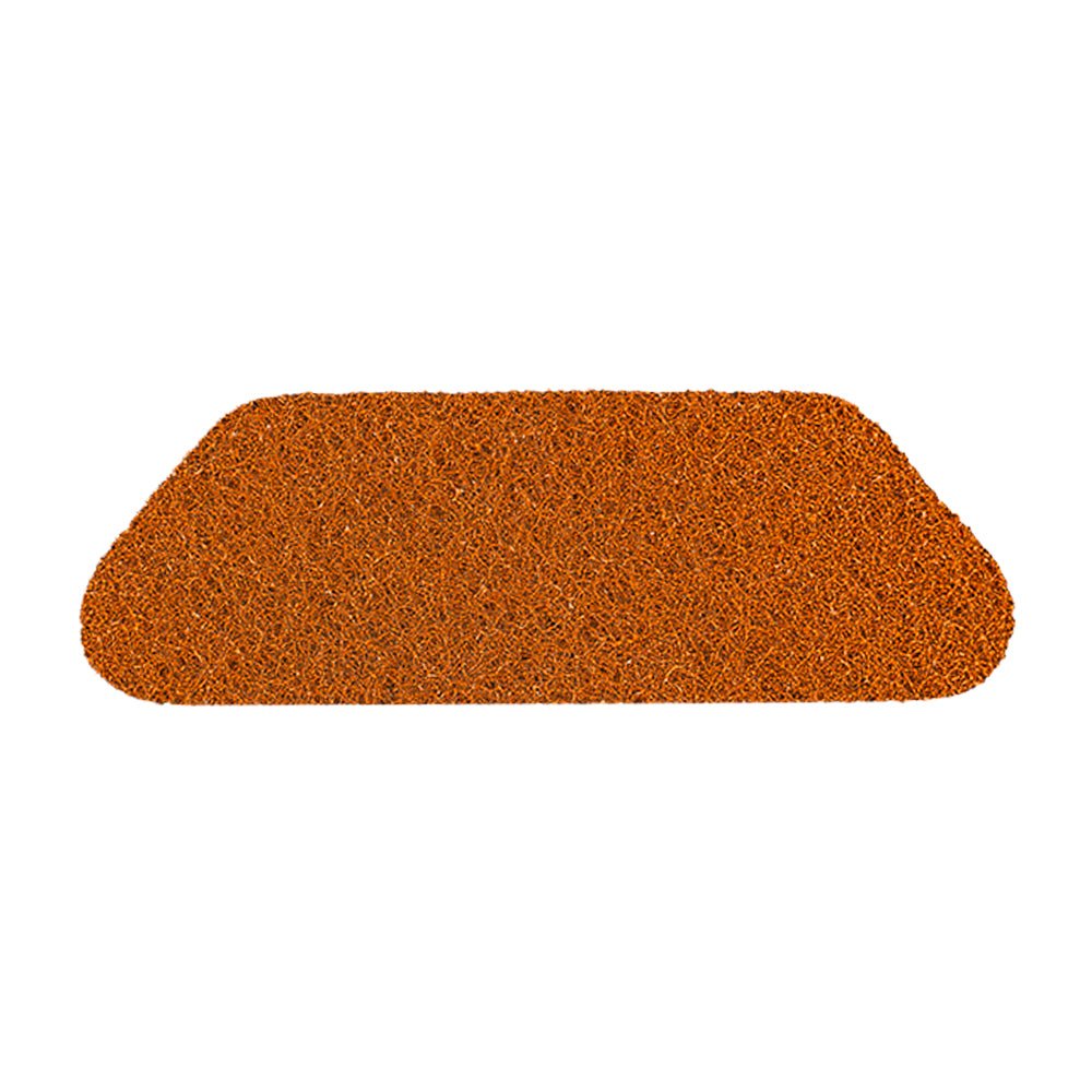 De Twister HT S-Pad Oranje (45x15 cm, 2 st., Diversey Deutschland GmbH & Co. OHG) is ideaal voor de dieptereiniging van ongecoate vloeren in drukbezochte gebieden - hier met dicht opeengepakte oranje borstels en afgeronde hoeken op een witte ondergrond.