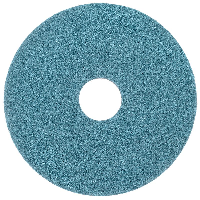 Das Twister Pad Blau – rund der Diversey Deutschland GmbH & Co. OHG ist ein blaues, rundes Reinigungspad mit strukturierter Oberfläche und Mittelloch – ideal für Steinböden. Von oben auf weißem Hintergrund abgebildet.