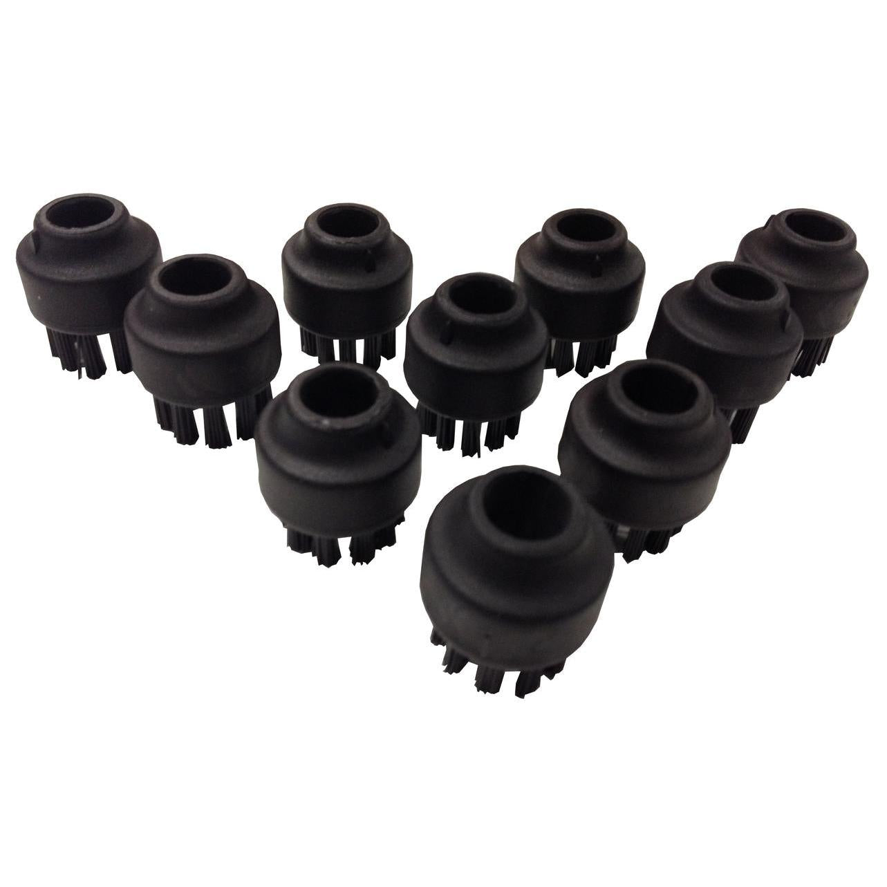 10-pack zwarte nylonborstels (SO4) van Diversey Deutschland GmbH & Co. OHG, met V-vormige borstelharen - compatibel met TASKI SO4 voor effectieve reinigingstaken.