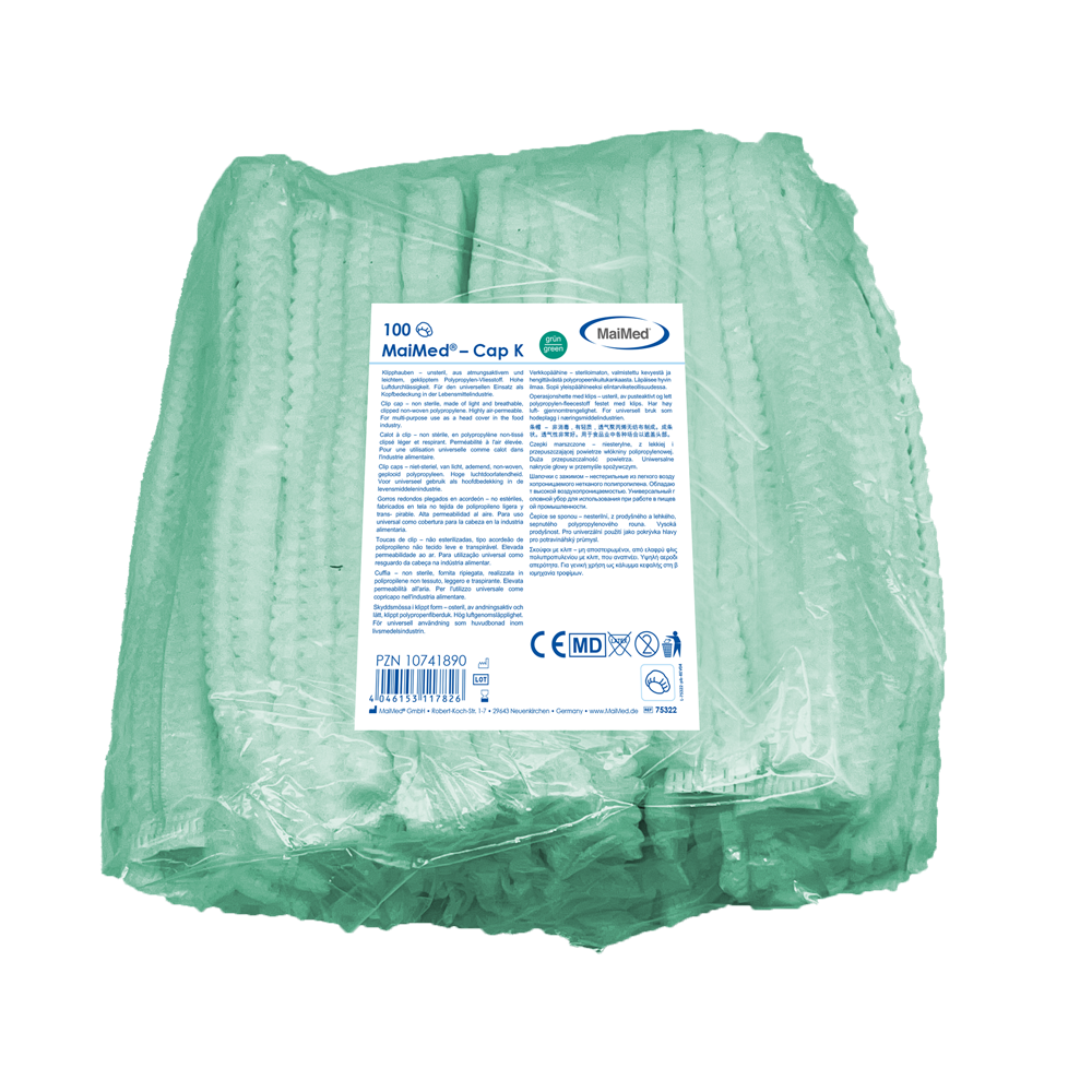 MaiMed-Cap K, clipdop van PP, 100 stuks/zak