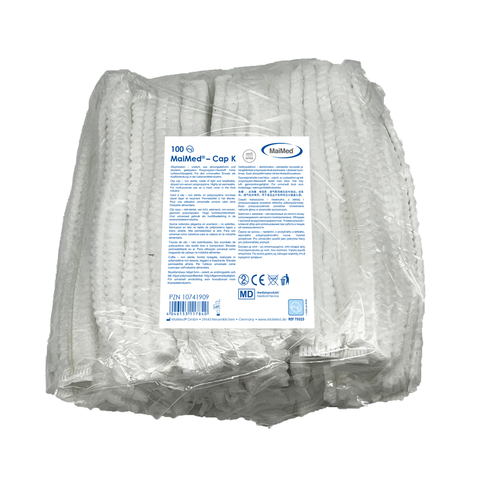 MaiMed-Cap K, clipdop van PP, 100 stuks/zak