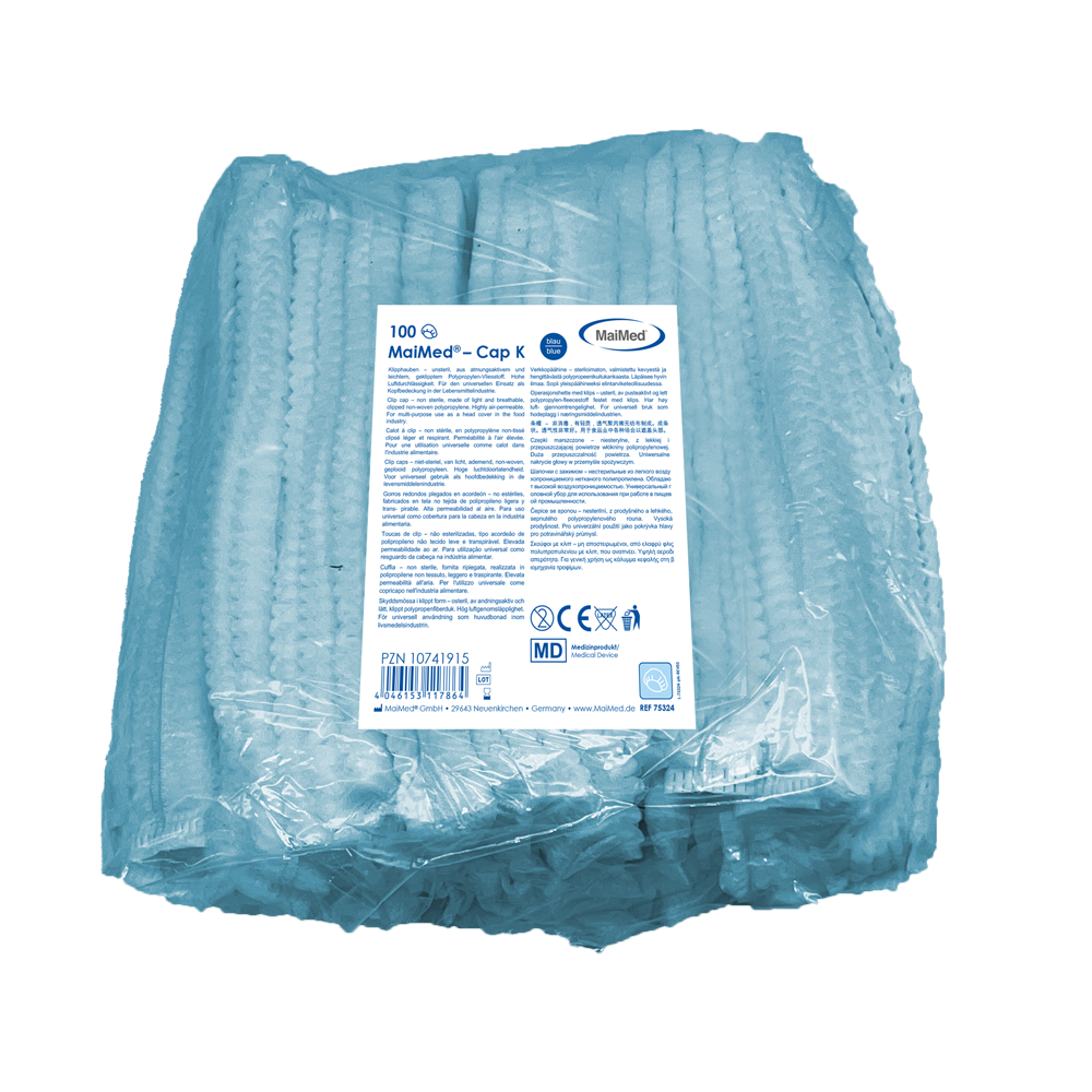 MaiMed-Cap K, clipdop van PP, 100 stuks/zak