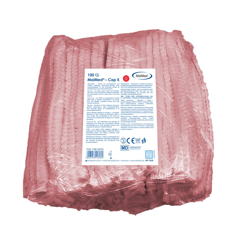 MaiMed-Cap K, clipdop van PP, 100 stuks/zak