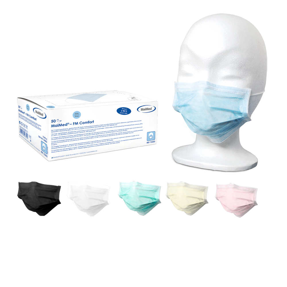 MaiMed-FM Comfort chirurgisch masker, niet-steriel, 3-laags, 50 stuks/doos