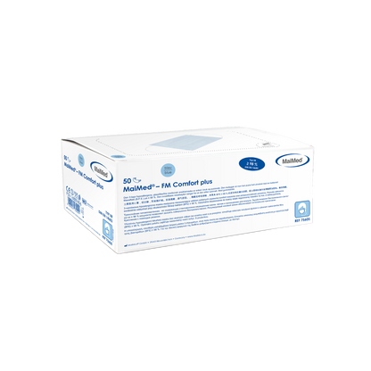 MaiMed-FM C plus., masker, unst. met rubberen operatiemasker, niet-steriel, 3-laags, blauw, 50 stuks/doos | Doos (50 stuks)
