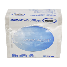 MaiMed- Eco Wipes - poets- en verzorgingsdoek, 28x33cm gerecycled tissue, natuurlijk wit, 3-laags, 50 stuks/pak | Pak (50 stuks)