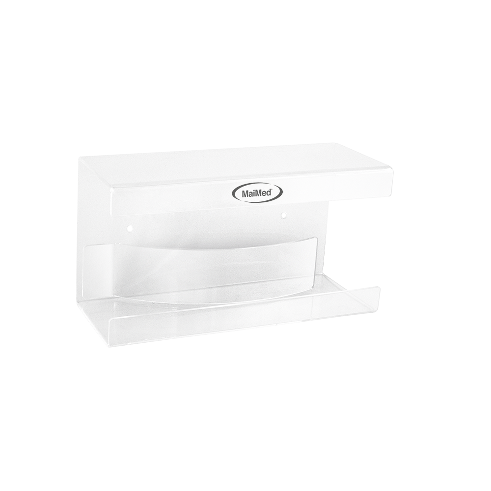 MaiMed wandhouder voor handschoenenkasten met veer van acryl - afmetingen: 246x106x135mm - verpakking van 1 | Pak (1 stuk)