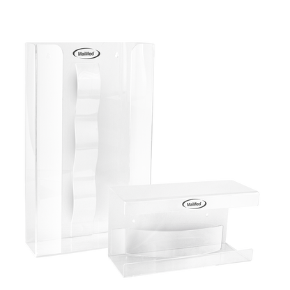 MaiMed wandhouder voor handschoenenkasten met veer van acryl - afmetingen: 246x106x135mm - verpakking van 1 | Pak (1 stuk)