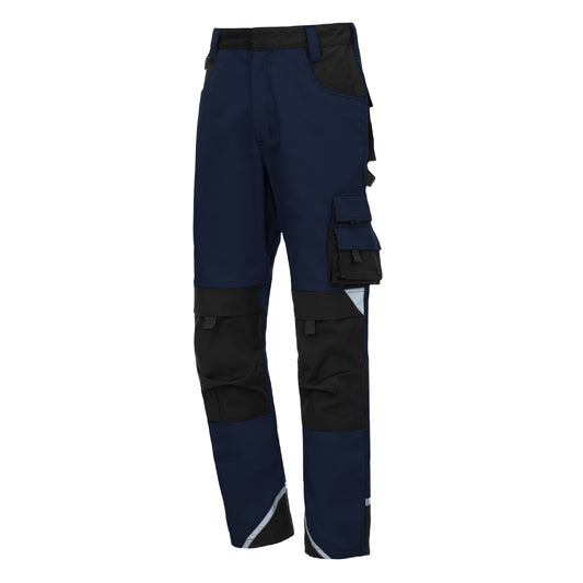 NITRAS MOTION TEX PLUS, werkbroek, lang, marineblauw/zwart