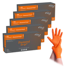 MaiMed-Diamond Grip+ oranje, niet-steriele, PF latexvrije nitrilhandschoen