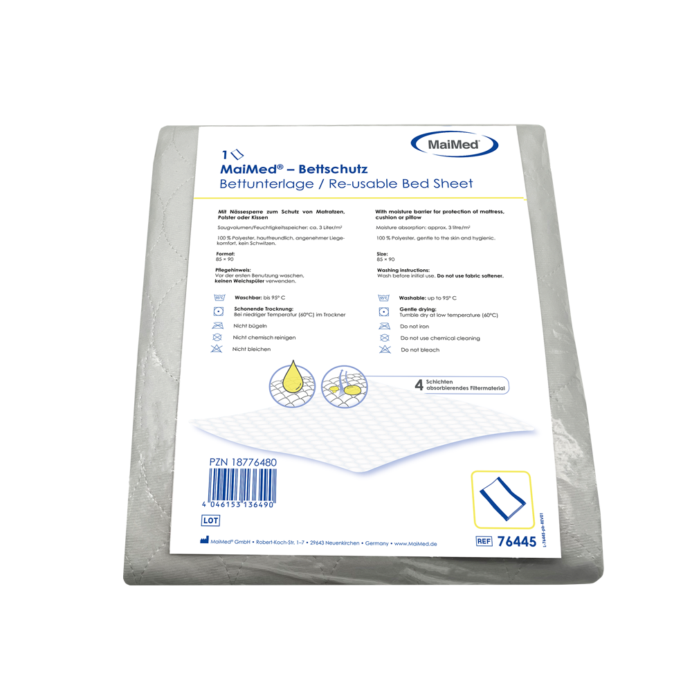 MaiMed bedbeschermer/bedonderlegger, wasbaar