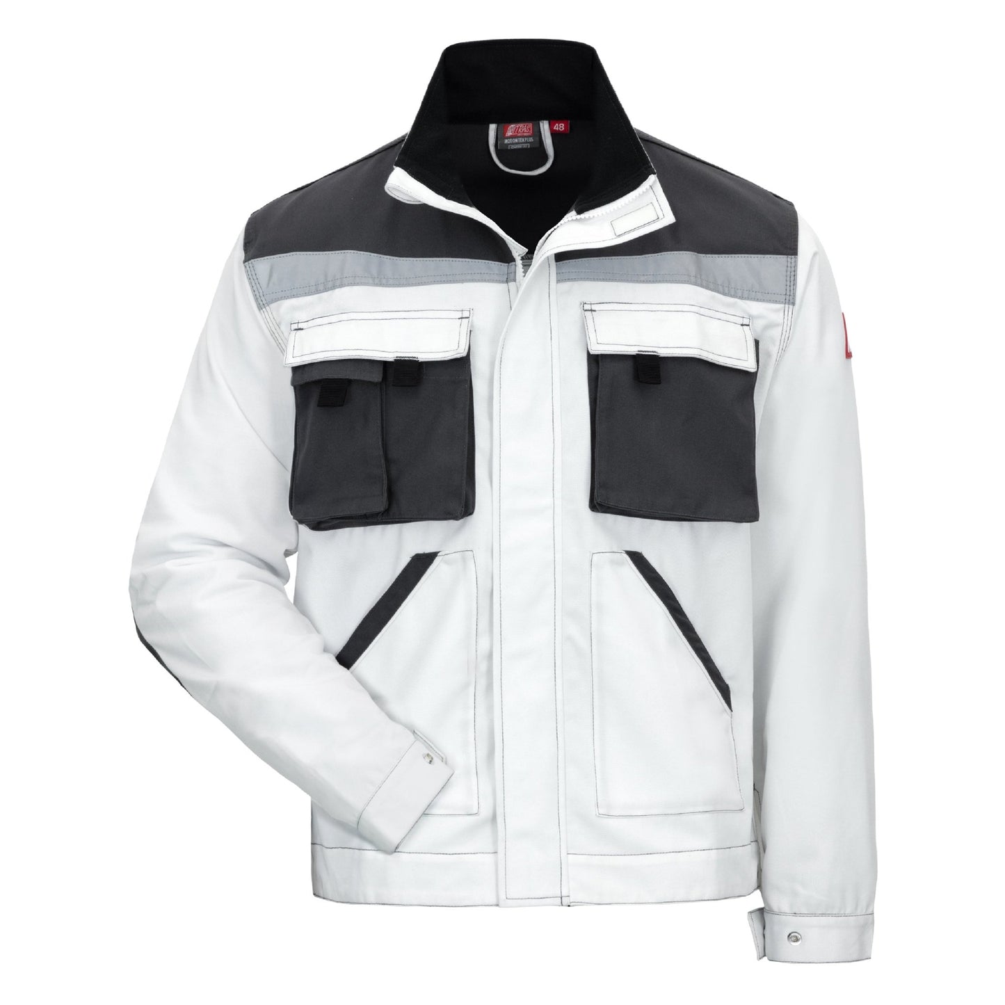 NITRAS MOTION TEX PLUS, werkjas, wit/grijs