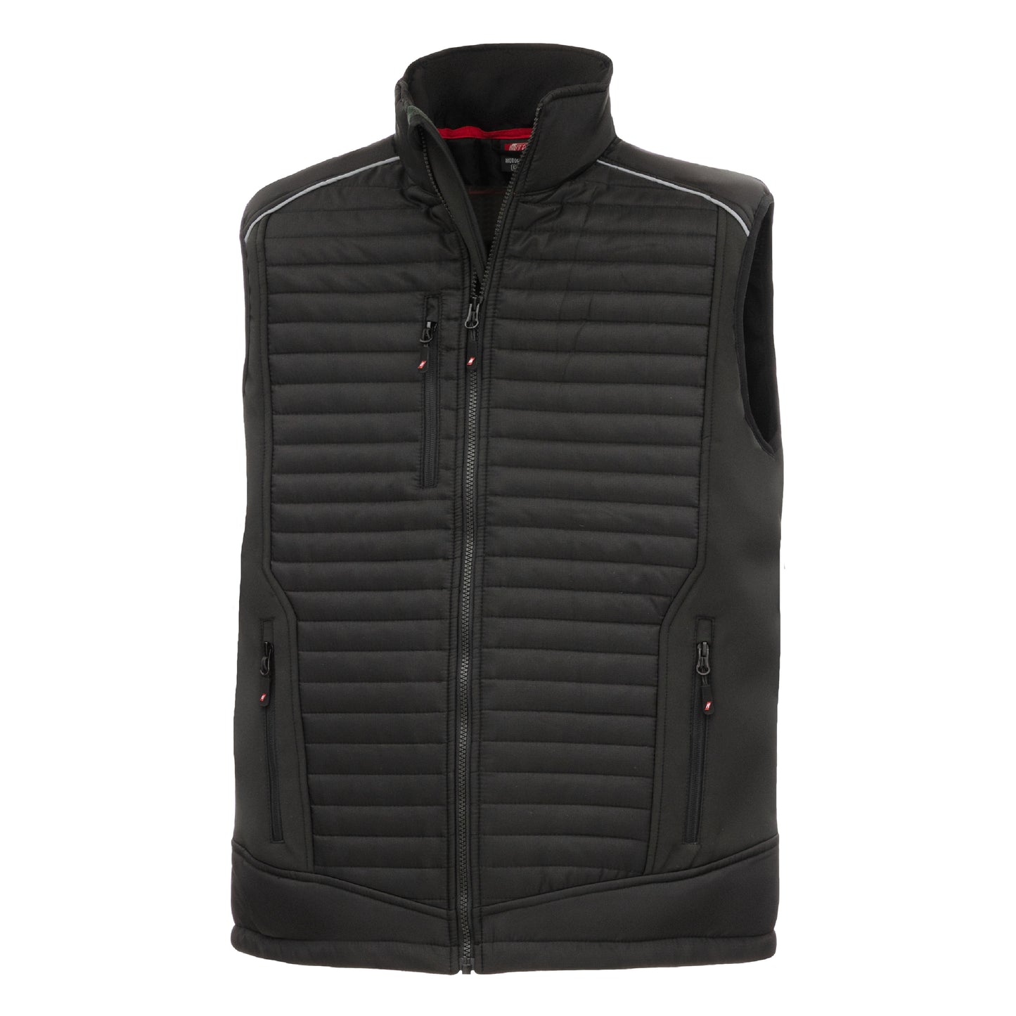 NITRAS MOTION TEX PLUS, gewatteerd softshell vest, zwart