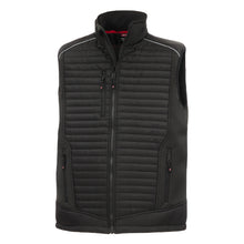 NITRAS MOTION TEX PLUS, gewatteerd softshell vest, zwart