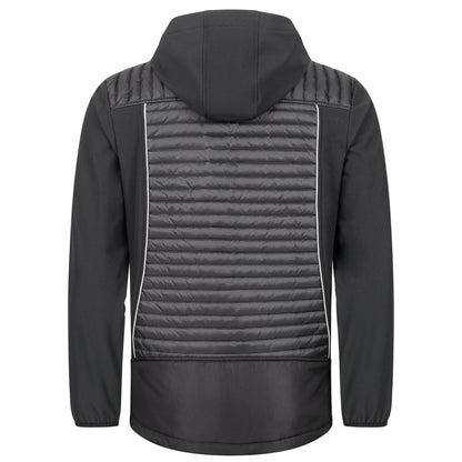 NITRAS MOTION TEX PLUS, gewatteerd softshell jack, zwart