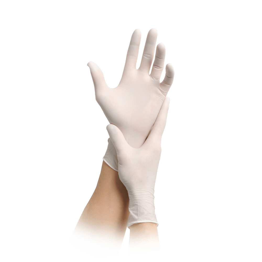 MaiMed-solution 100 witte niet-steriele, PF latexvrije handschoen, wit, 100 stuks/doos