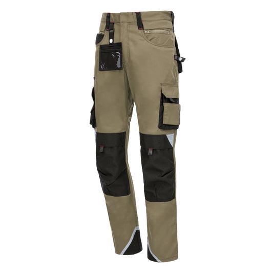 NITRAS MOTION TEX PRO FX, werkbroek, lang, kaki/zwart