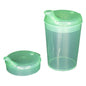 NITRAS drinkbekerset, polypropyleen, groen, 3 stuks, 1 bekerinhoud 250 ml, 1 dekselopening 12x10 mm, 1 dekselopening 4x4 mm, doos met 50 sets | Karton (1 pak)